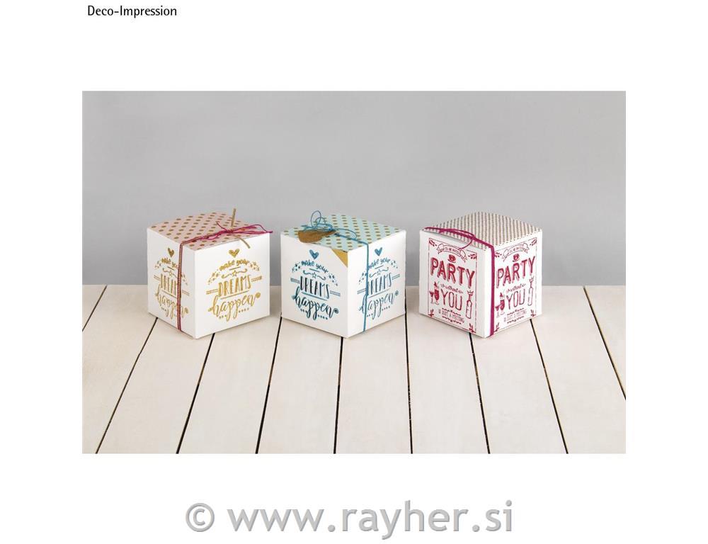 Foldable box10x10x10cm, set 6pcswhite