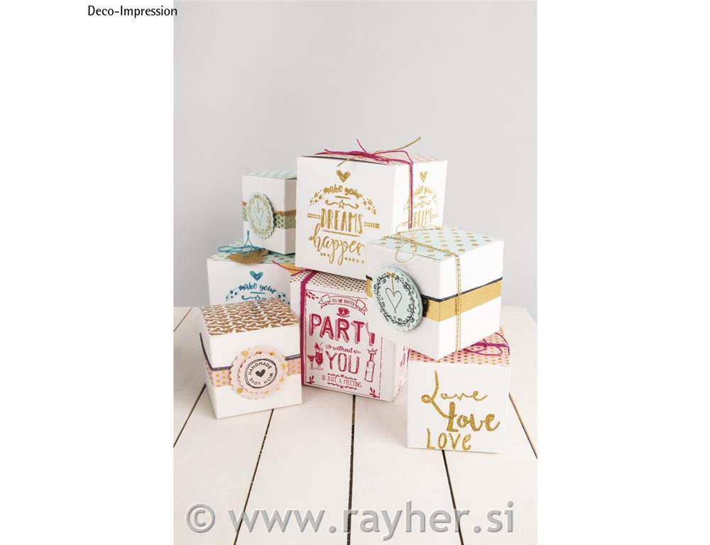 Foldable box10x10x10cm, set 6pcswhite
