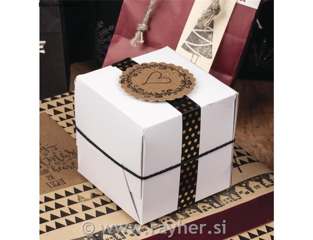 Foldable box10x10x10cm, set 6pcswhite