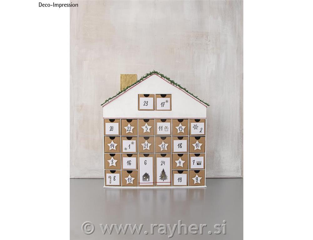 Adventni kalendar, Kućica, 36x6,5x40cm