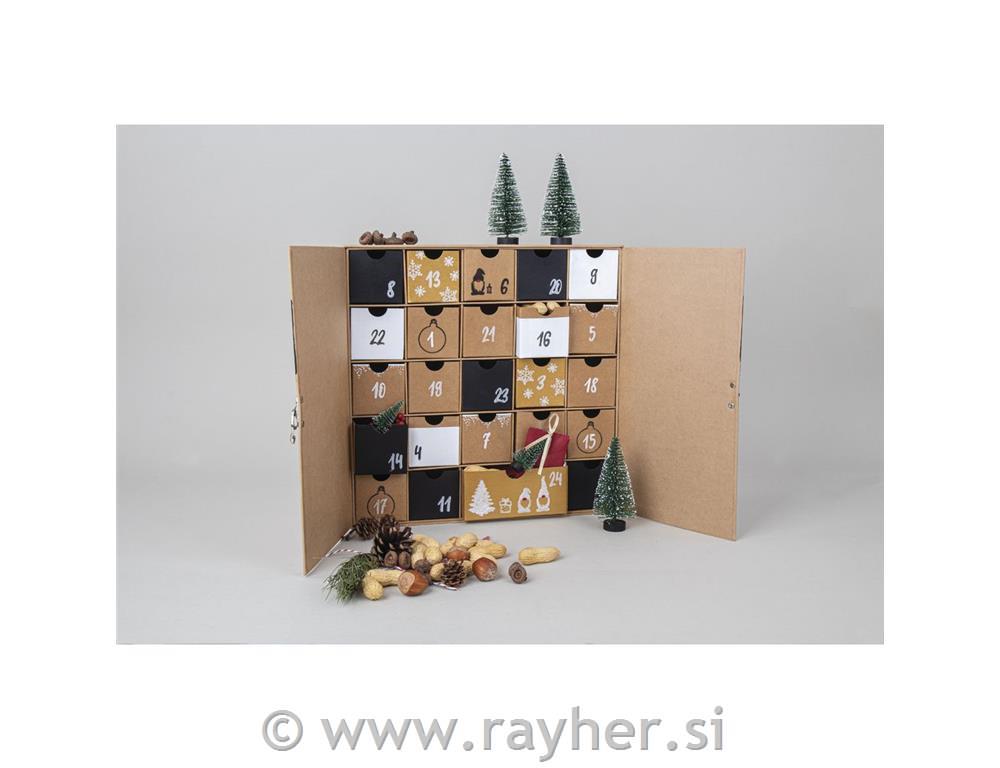 Papier-mâché Adv.-calendar set FSC Recyc