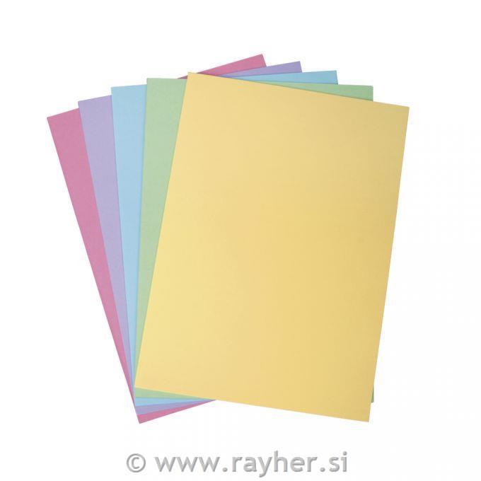 Karton A4 220g set 50 pastelni tonovi