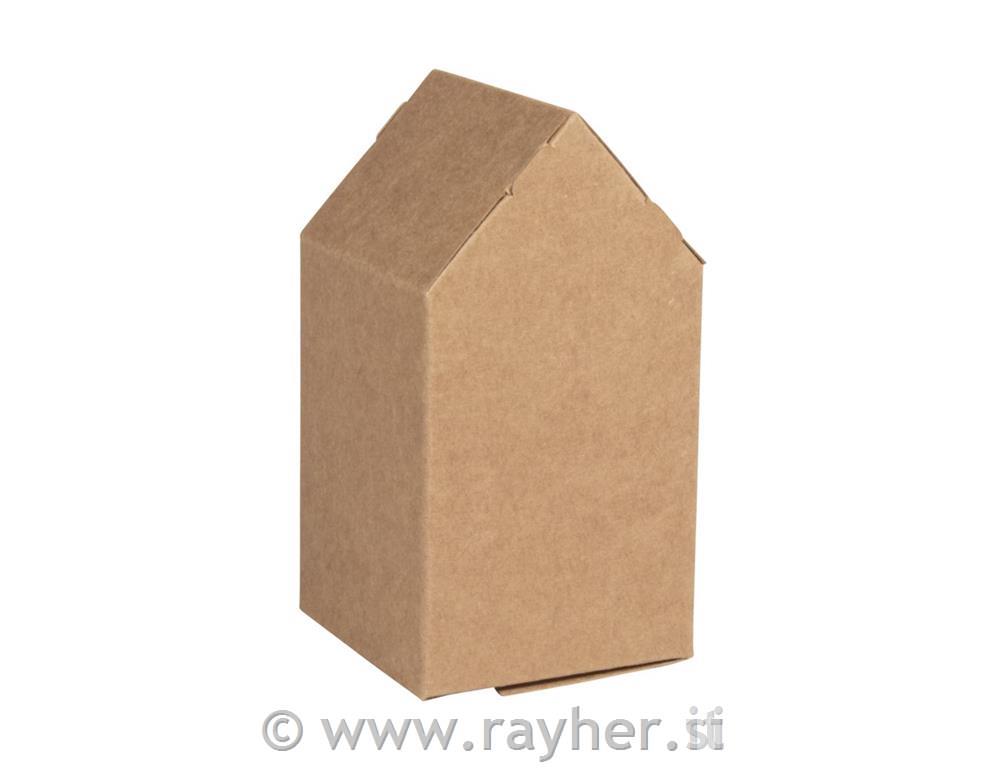 Kutije iz kartona, Kućice, kraft, 7.5cm