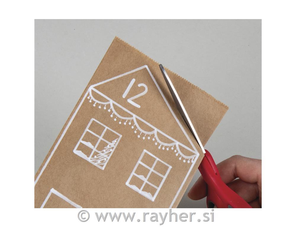 Adventski kalendar od papirnatih vrećica24 vrečic, flomaster, vrvica