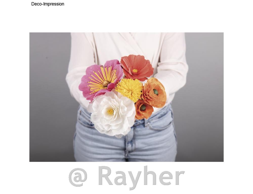 Set za izradu cvijeća od krep papira,pastelne boje, 105 g/m2