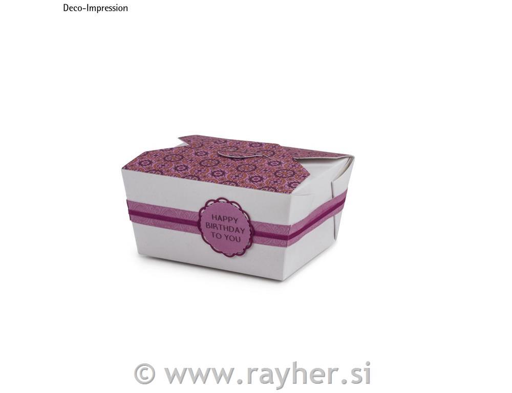 Kutije za hranu, 600ml, bijela, 12x10.5cm, set 4
