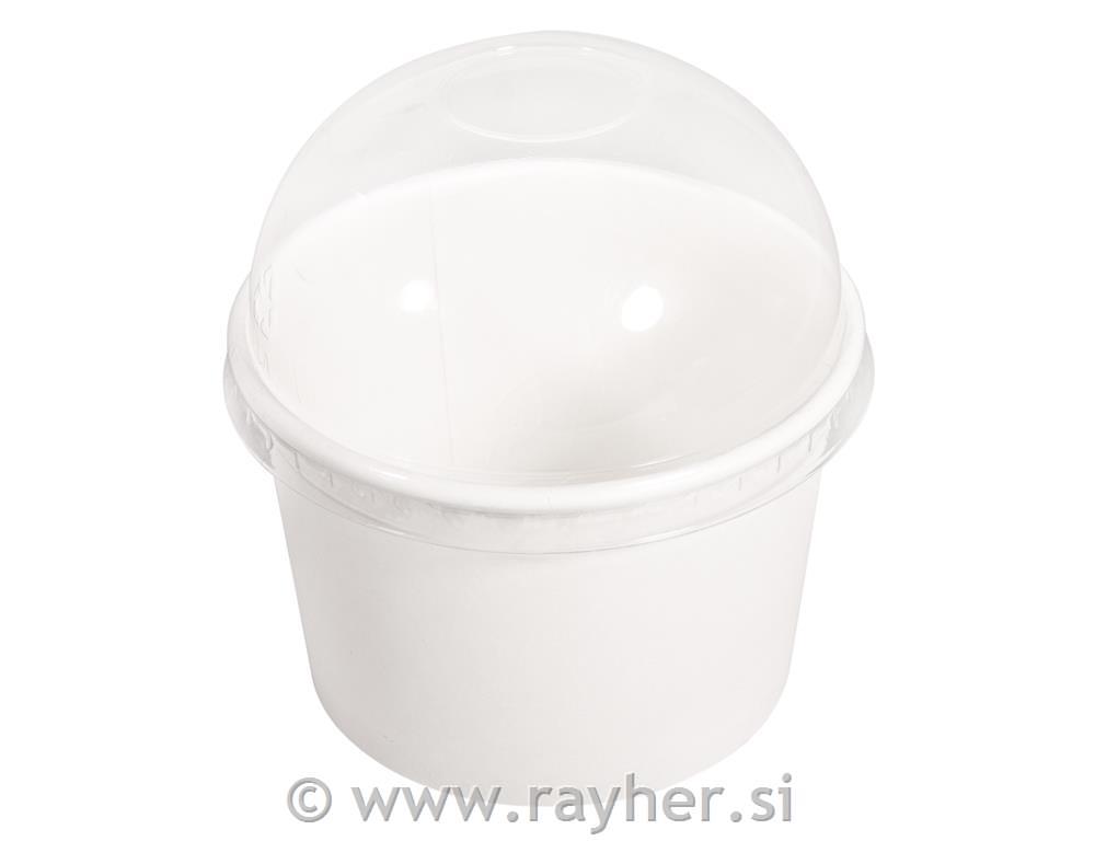 Lonci za deserte/ hrana s poklopcem, 90mm, bijeli, 6.1 cm, 200ml, set 6