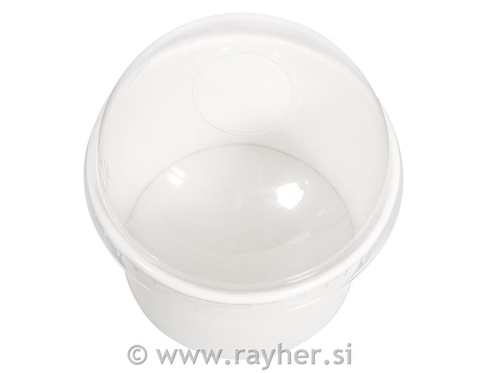 Lonci za deserte/ hrana s poklopcem, 90mm, bijeli, 6.1 cm, 200ml, set 6
