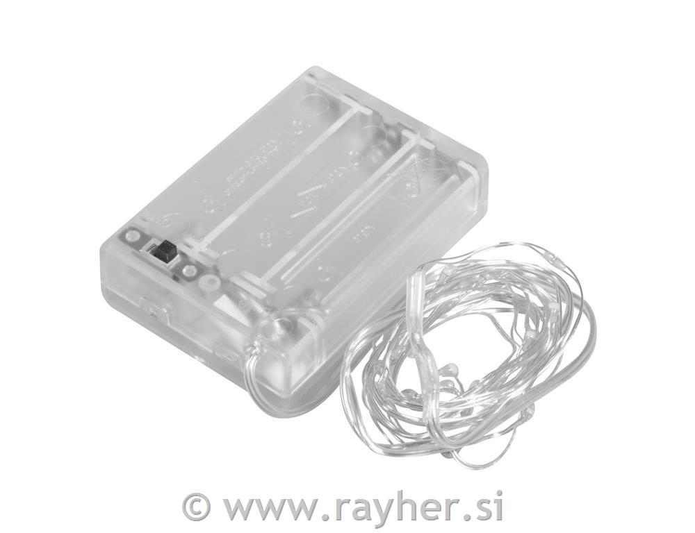 Mini LED chain of lights, interior, whit