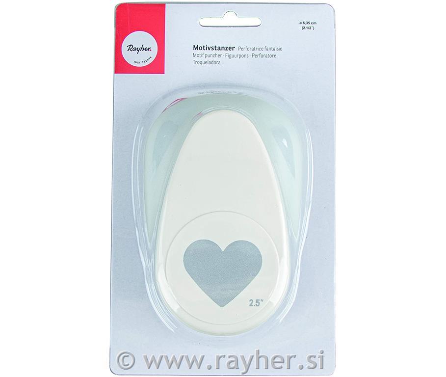 Probijač rupa: Srce, 6.3 cm o, (2 1/2 ")