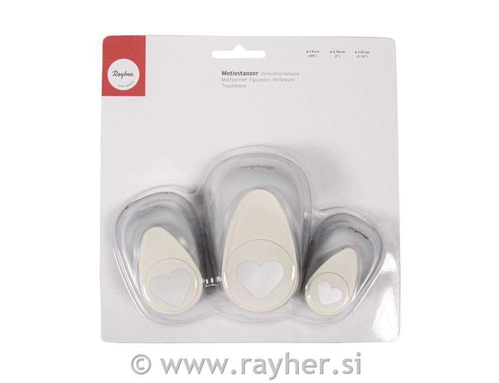 Set probijačev rupa, Srca, set 3m + 3.81cm