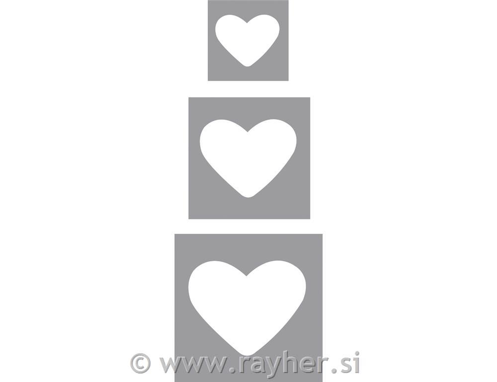 Set probijačev rupa, Srca, set 3m + 3.81cm