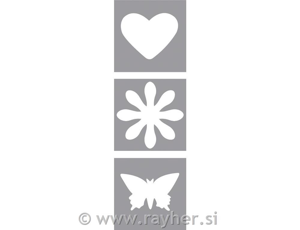 Set probijačev rupa, Srce, Leptir, Cvijet, 2.54 cm