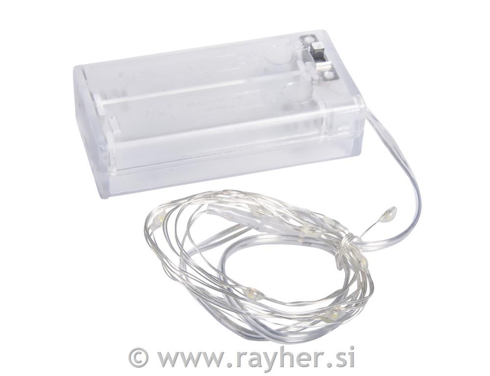 Mini LED svjetlo, žuto svjetlo, 1.2m, 10svjetala, na baterije