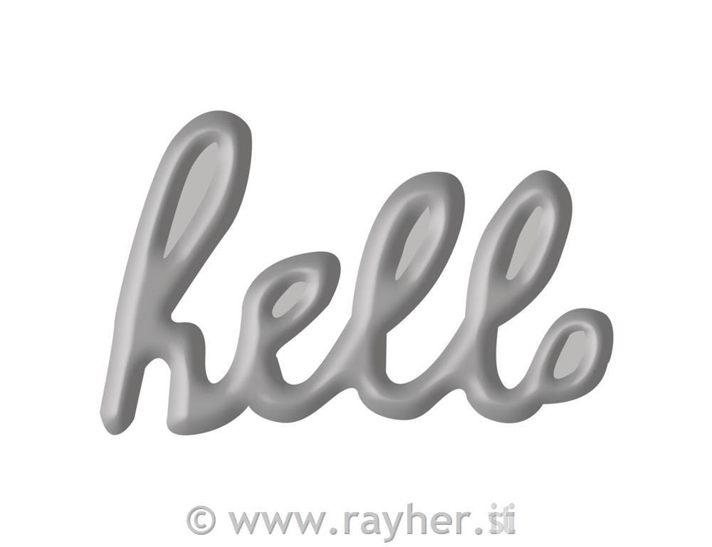 Probijač rupa Embossing: Hello,3.6x1.9cmm