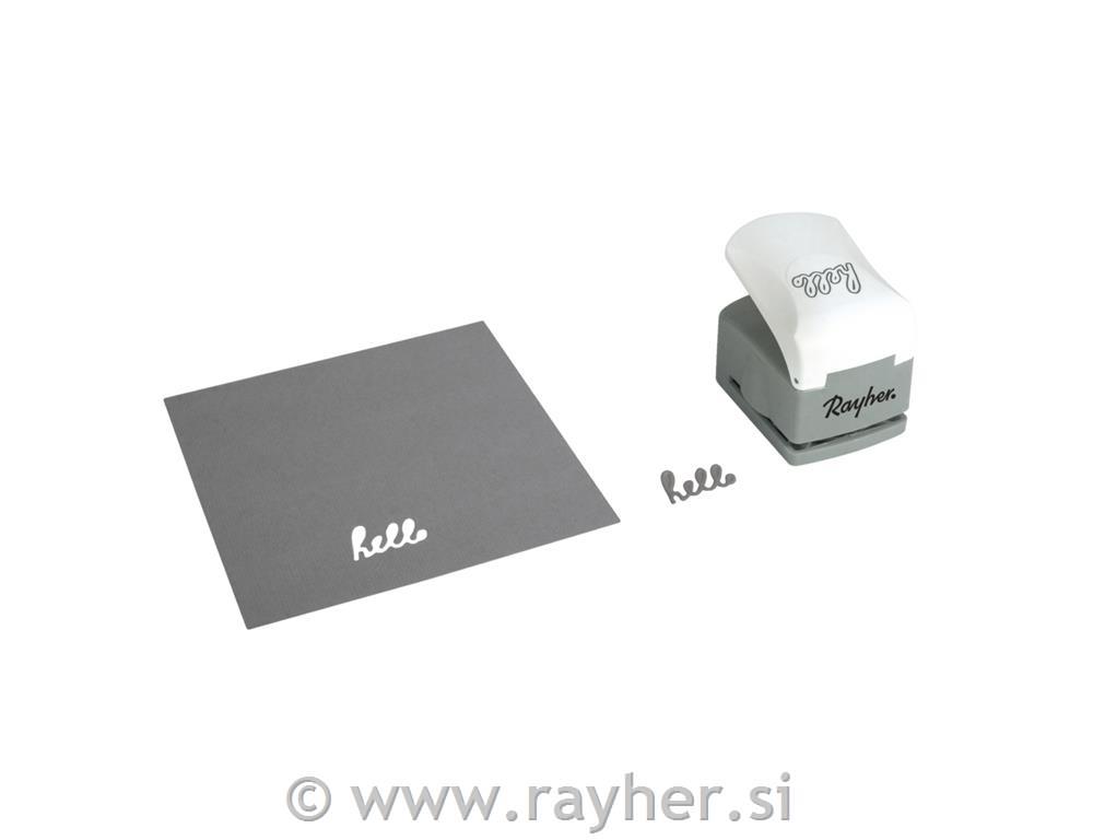 Probijač rupa Embossing: Hello,3.6x1.9cmm