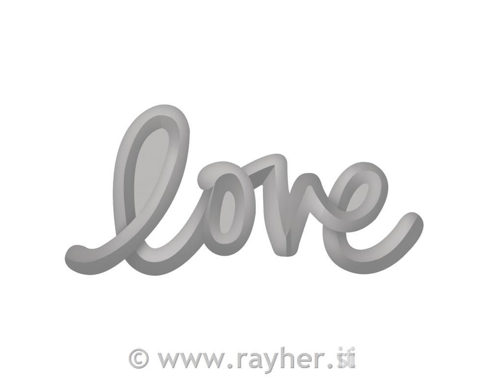 Probijač rupa Embossing: Love, 3.2x1.5cm