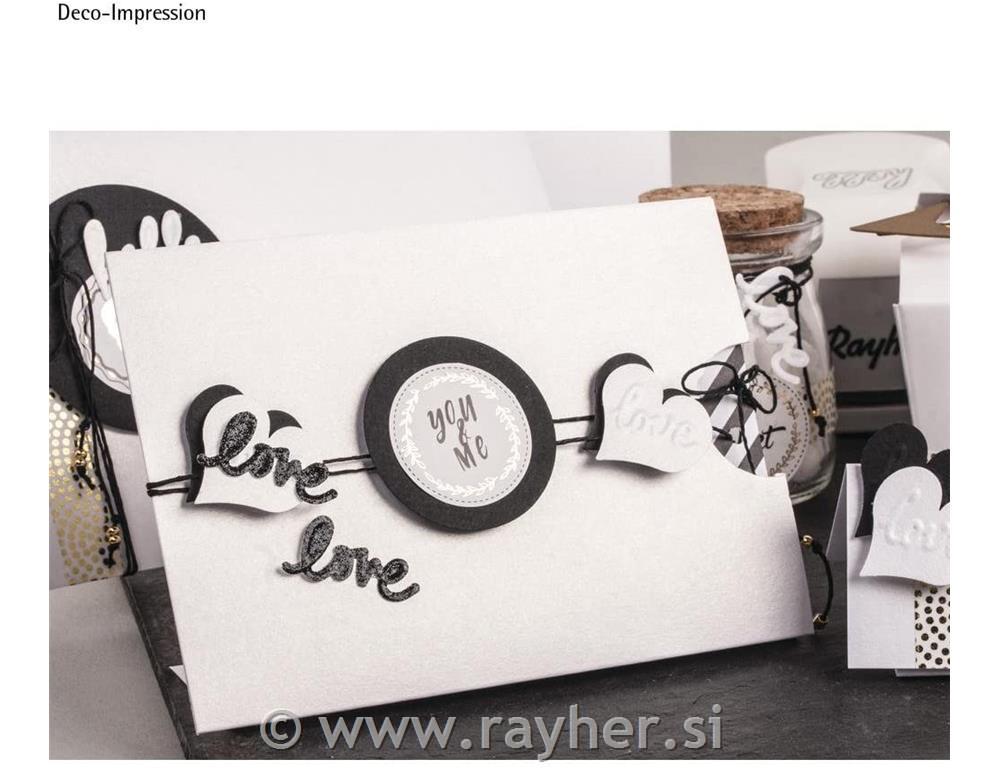 Probijač rupa Embossing: Love, 3.2x1.5cm