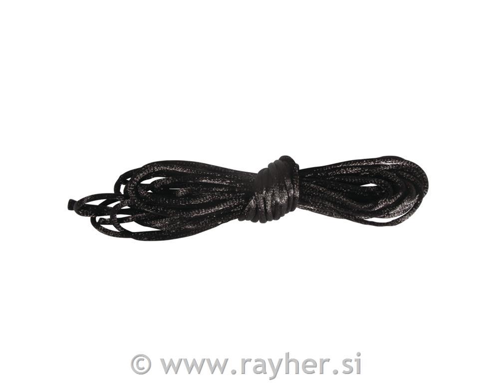 Vrpca, Beading thread, 1.5mm, crna, 5m