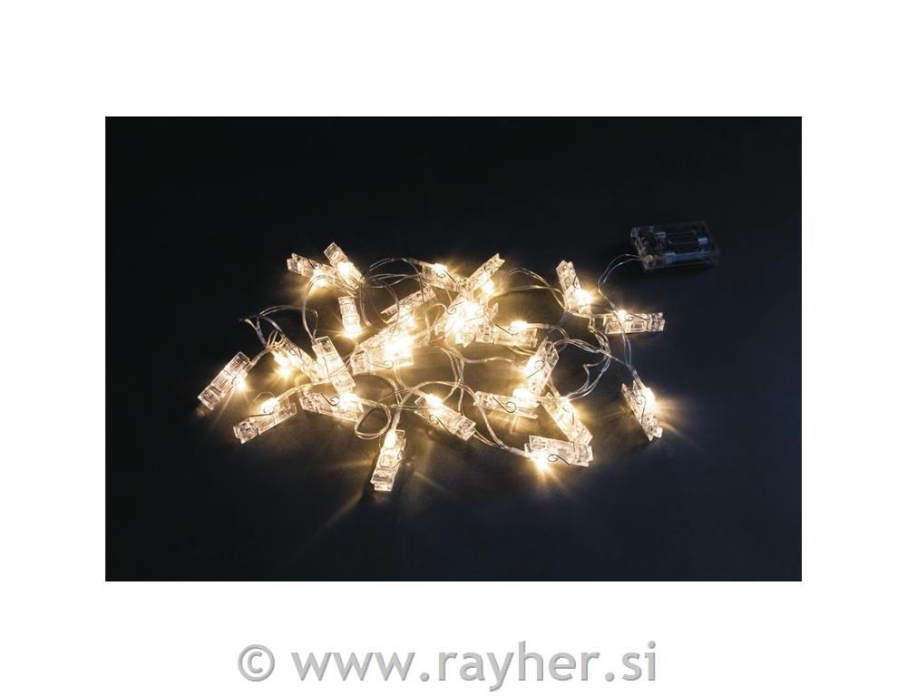 LED svjetla (25x) sa kopčama, žuto sv. 3