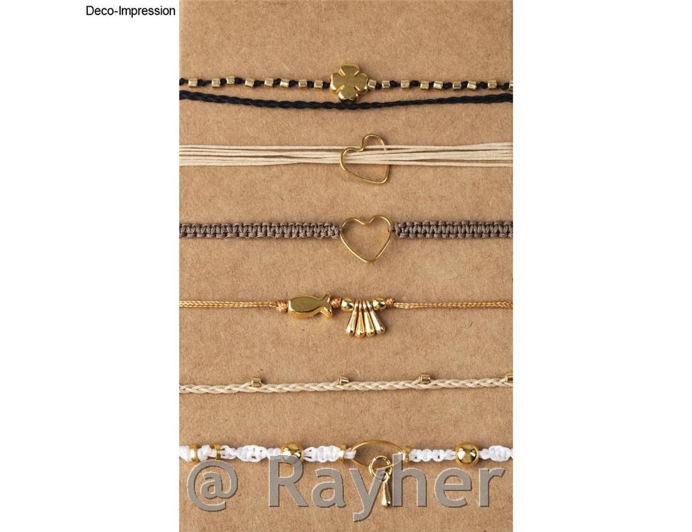 Ukrasni konac 0,5 mm, prirodni4 boje, 5 m svaka, 20 m