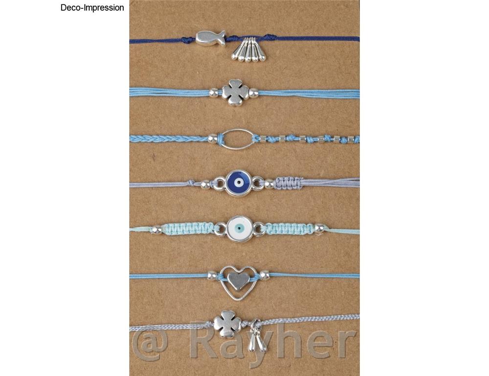 Ukrasni konac 0,5 mm, plavo-sivi4 boje, 5 m svaka, 20 m