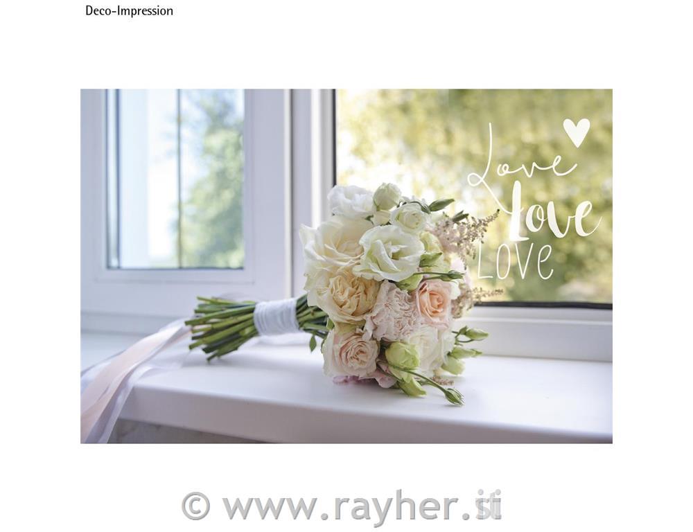 Set 3 šablona za prozor i marker s tekućWedding&Love