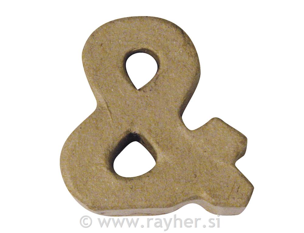 Motiv iz papirne mase, "&", 4x1,5 cm