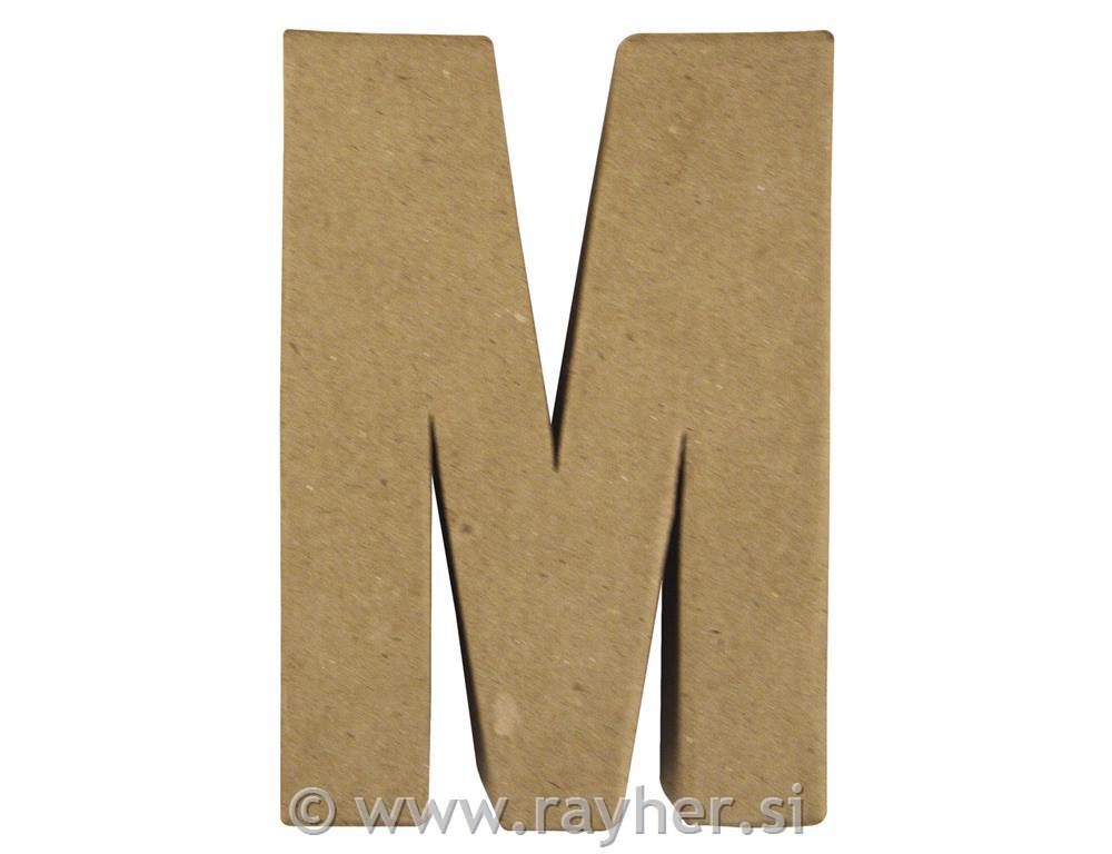 Papier-mâché letter "M" FSC Recyc.100%,