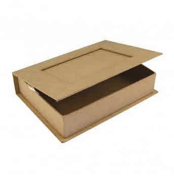 Papier-mâché book box FSC Recycled 100%,