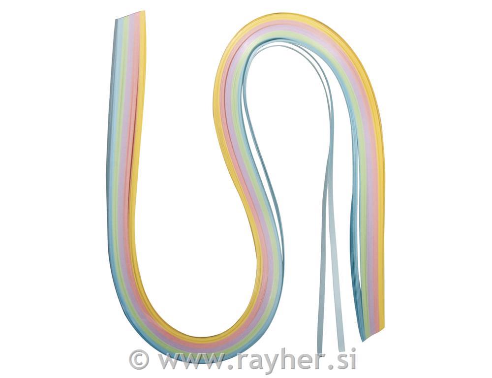 Trake za quilling, pastel b., 0.3x50 cm,100 kom
