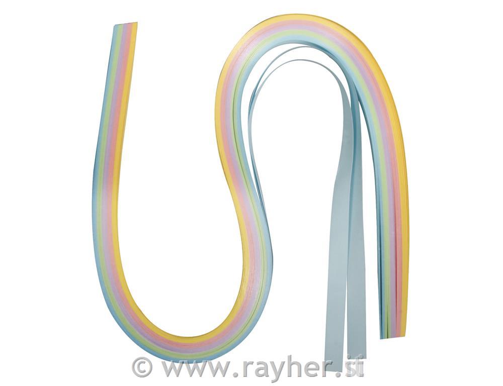 Trake za quilling, pastel b., 0.9x50 cm,100 kom