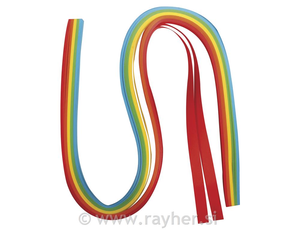 Trake za quilling, razne b., 0.9x50 cm,100 kom
