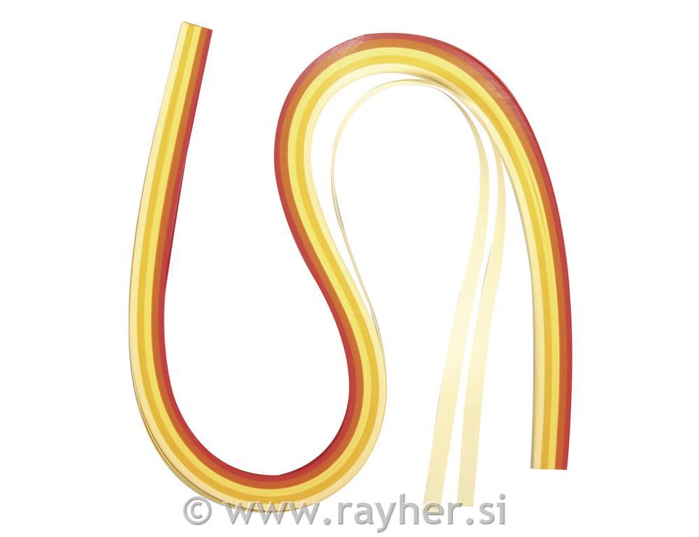 Quilling trake 53x0.6 cm, 100 kom, crveno žute