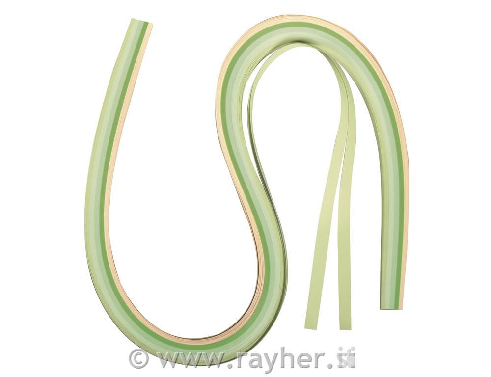 Quilling trake 53x0.6 cm, 100 kom, zeleno bež