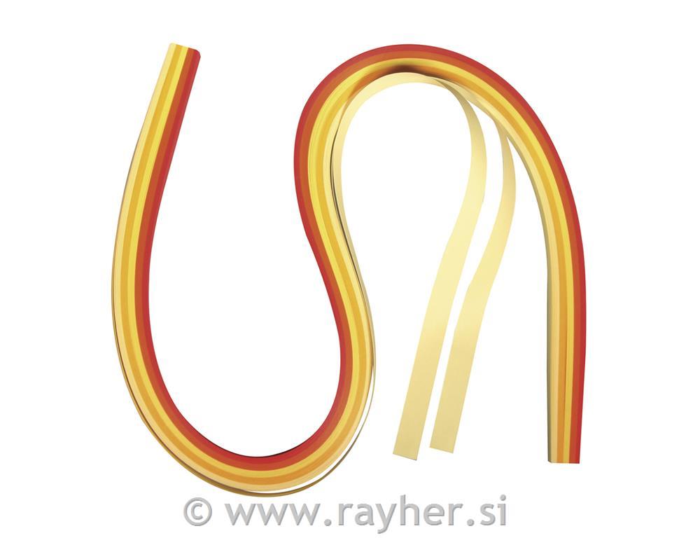 Quilling trake 53x0.9 cm, 100 kom, crveno žute