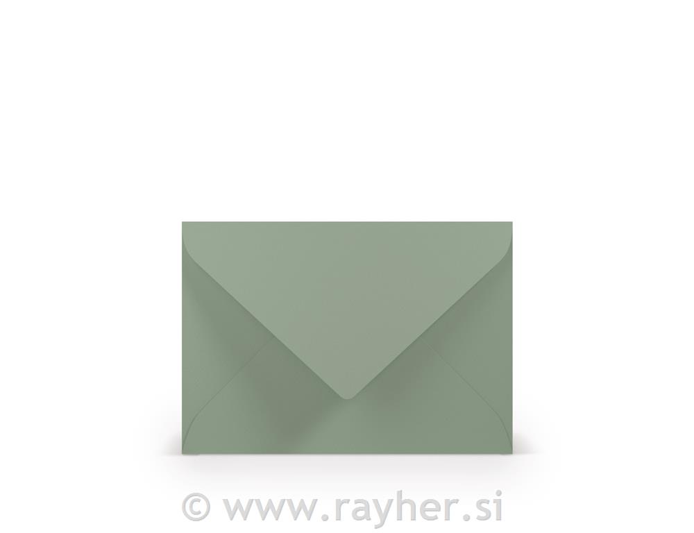 Kuverta B6, 125x176 mm, evkaliptus zelena, set 5