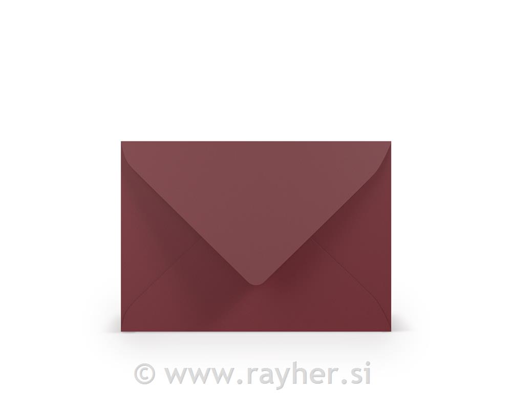 Envelope C6 114x162mm 100g set 5; bordeaux