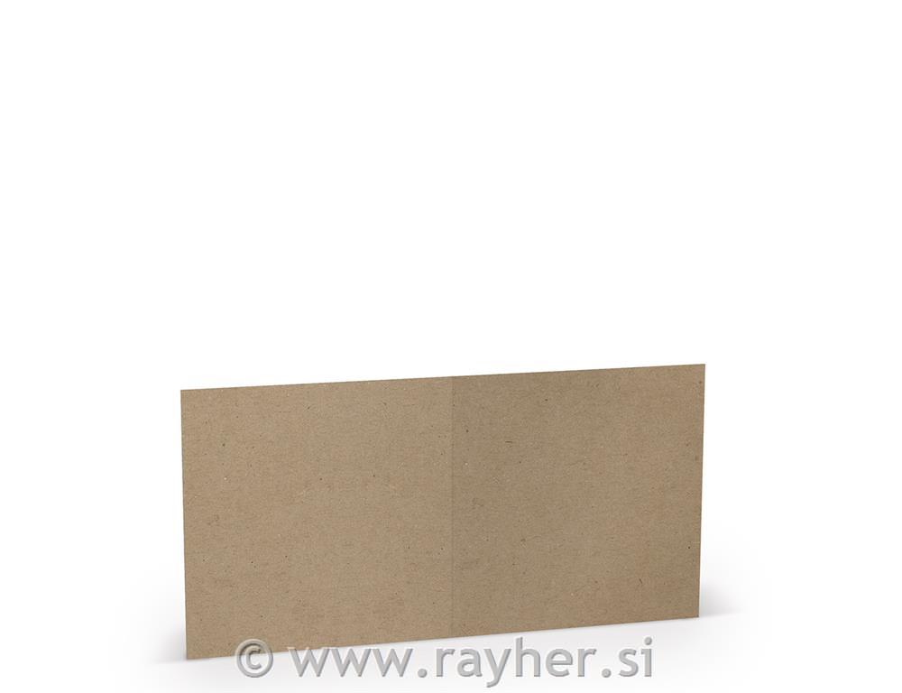 Čestitka kvadr. 157x157mm 240g set 5; prirodna boja