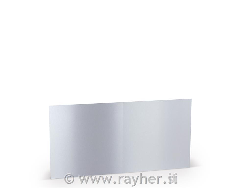 Čestitka kvadr. 157x157mm 250g set 5; biserno bijela boja