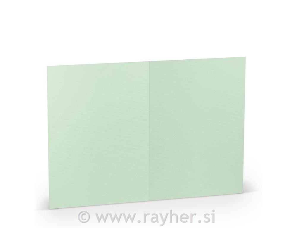 Čestitka B6 120x169mm 220g set 5; mentol zelena