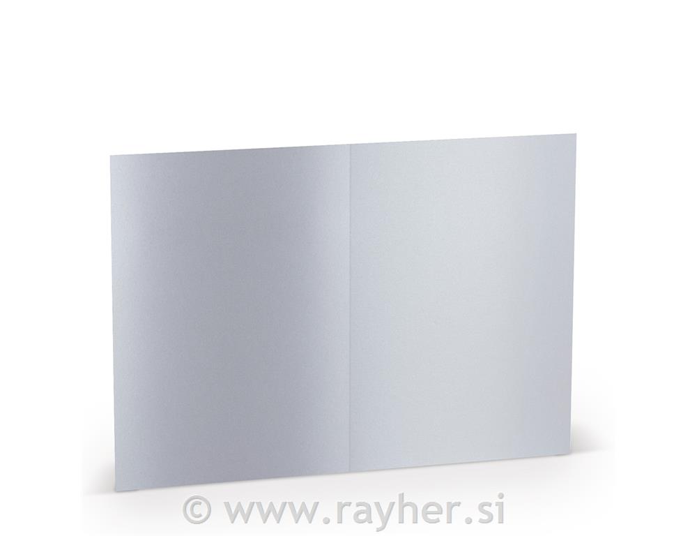 Čestitka B6 120x169mm 250g set 5; biserno bijela boja
