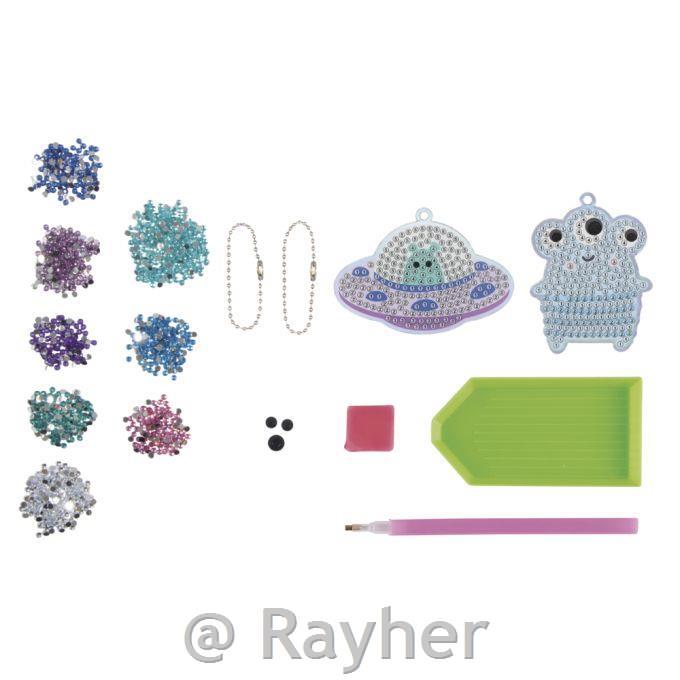 Kreativni set Diamantni mozaik privjesakNLO + Čudovište