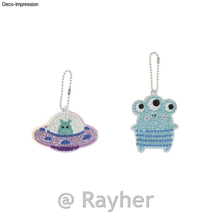 Kreativni set Diamantni mozaik privjesakNLO + Čudovište