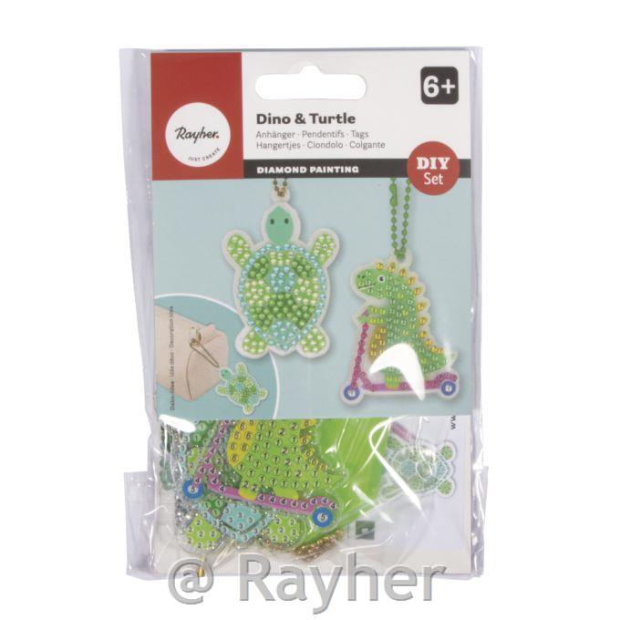 Kreativni set Diamantni mozaik privjesakDino i kornjača