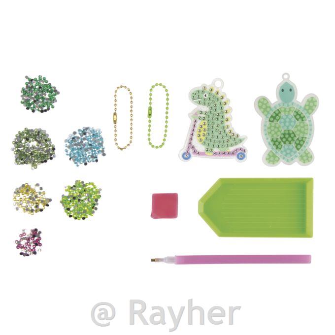 Kreativni set Diamantni mozaik privjesakDino i kornjača