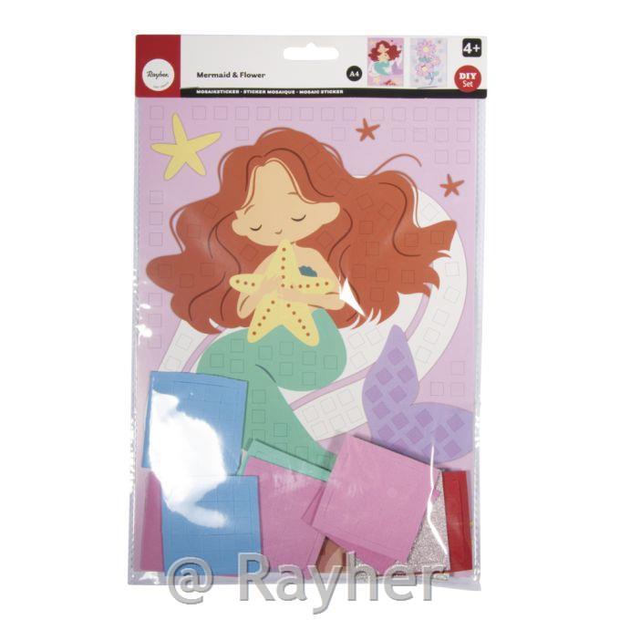 Kreativni set Mozaik naljepnicaSirena i Cvijet