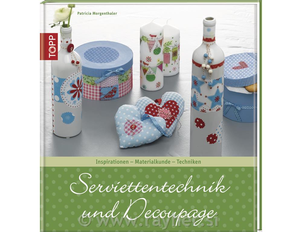 Knjiga: Serviettentechnik u. Decoupage,tvrda korica, njemački jezik