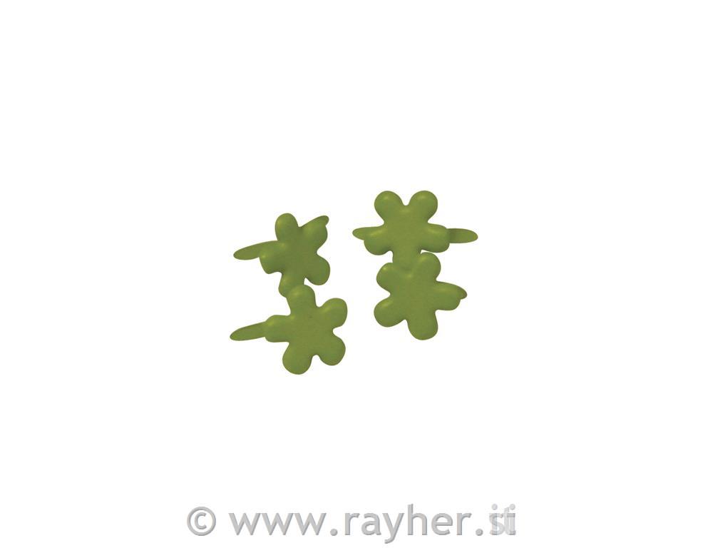 Rascjepke "cvijeće", zelene, 4 mm o, 100kom