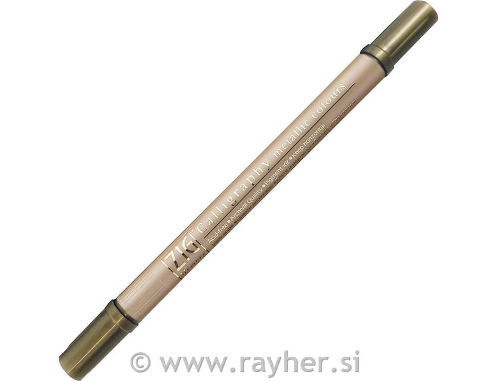 Marker za kaligrafiju, zlatni, 2 + 3.5 mm, 1 kom